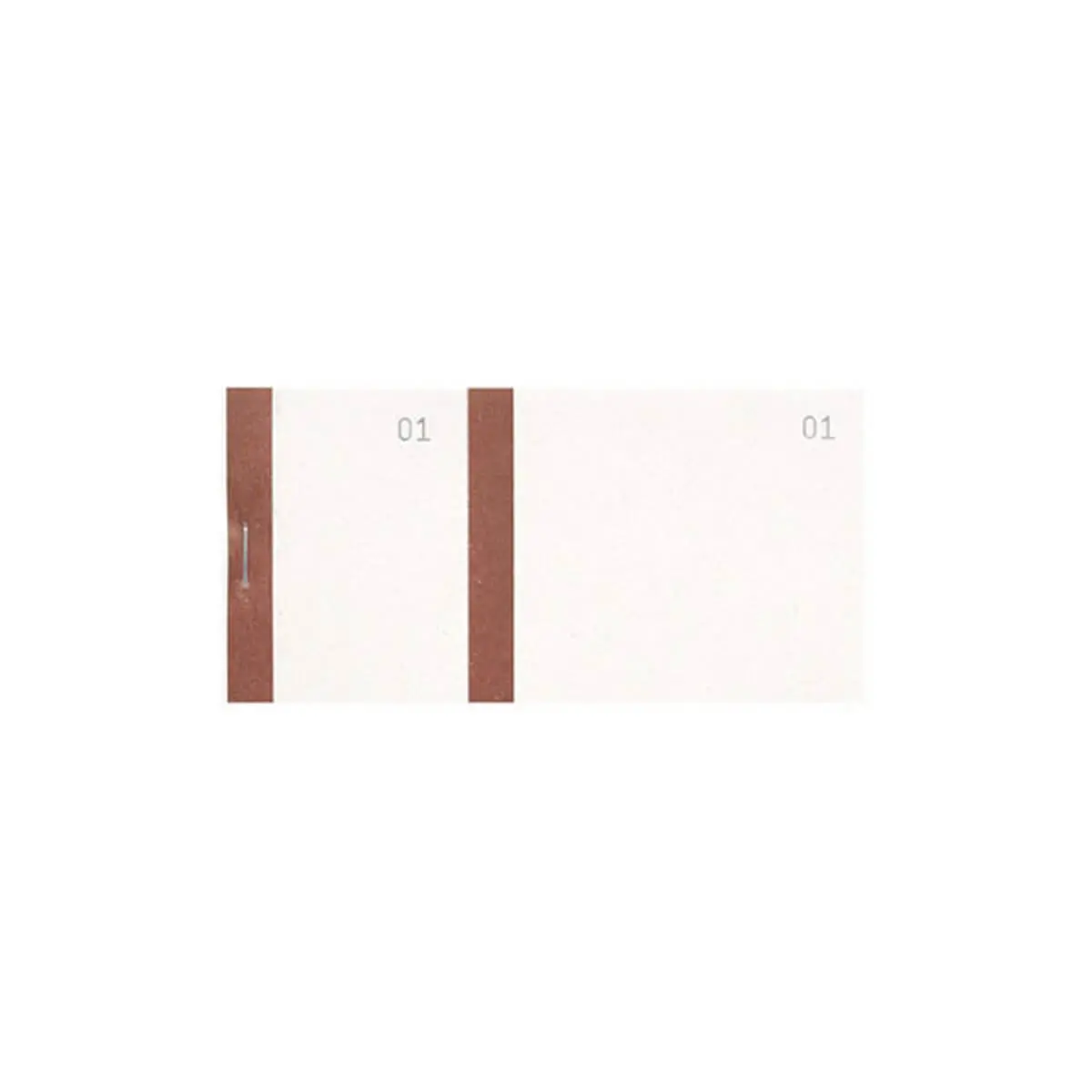 Bloc vendeur à bande couleur 100 feuillets double numérotage - Format 6 ,6x13,5 cm - Bistre - EXACOMPTA photo du produit