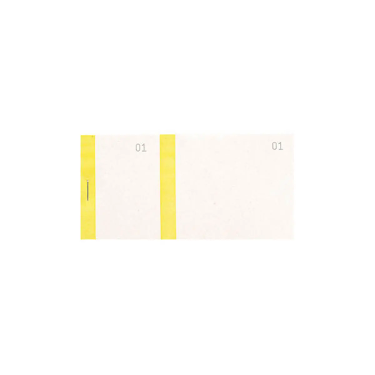 Bloc vendeur à bande couleur 100 feuillets double numérotage - Format 6 ,6x13,5 cm - Jaune - EXACOMPTA photo du produit