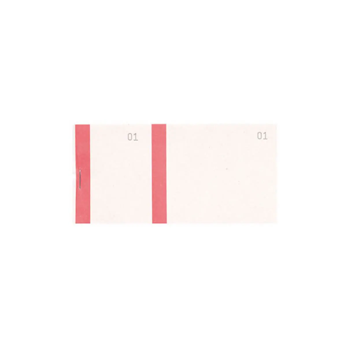 Bloc vendeur à bande couleur 100 feuillets double numérotage - Format 6 ,6x13,5 cm - Rouge - EXACOMPTA photo du produit