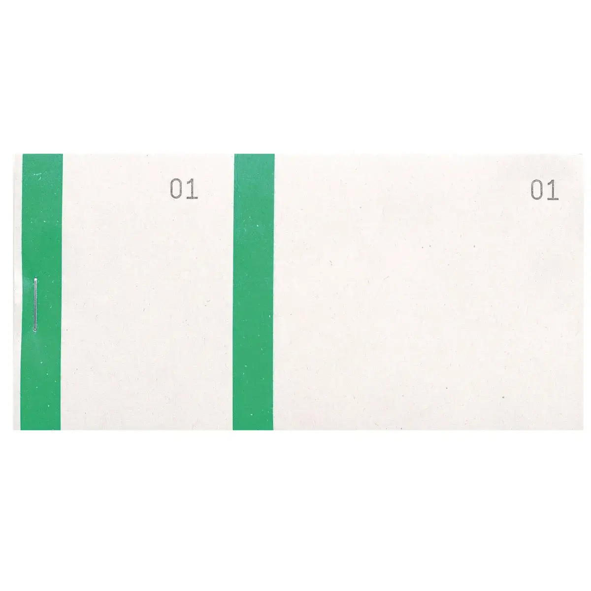 Bloc vendeur à bande couleur 100 feuillets double numérotage - Format 6 ,6x13,5 cm - Vert - EXACOMPTA photo du produit