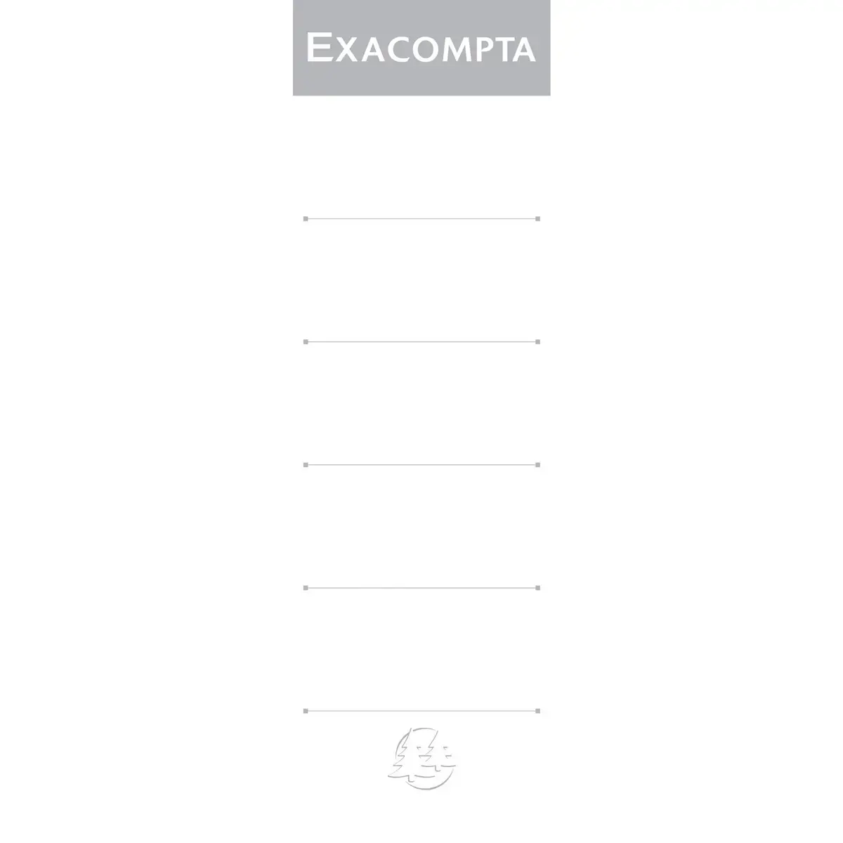 Paquet 10 &eacute;tiquettes classeur a levier dos de 80mm - Blanc - EXACOMPTA photo du produit