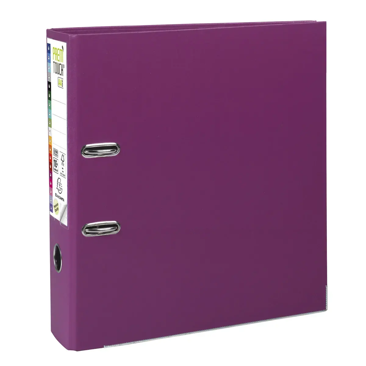 Classeur à levier Prem'Touch intérieur et extérieur en polypropylène - Dos 80mm - A4 maxi. - Fuchsia - EXACOMPTA photo du produit