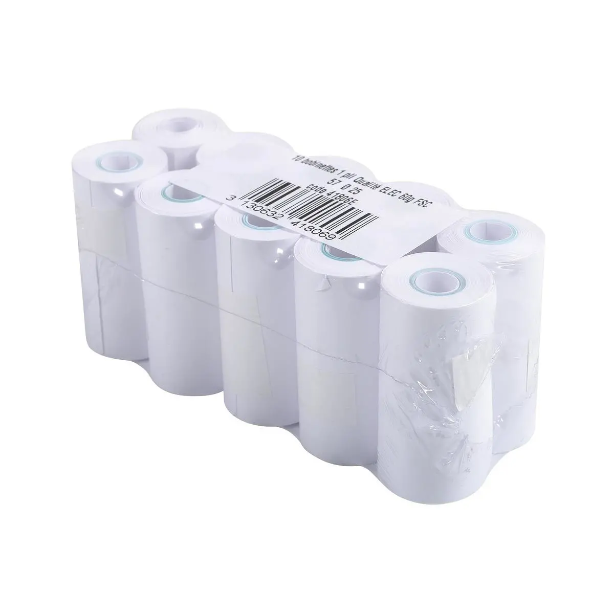 Bobine sans mandrin pour machines à calculer 57x25 mm - 1 pli offset extra-blanc 60g/m2. - EXACOMPTA photo du produit