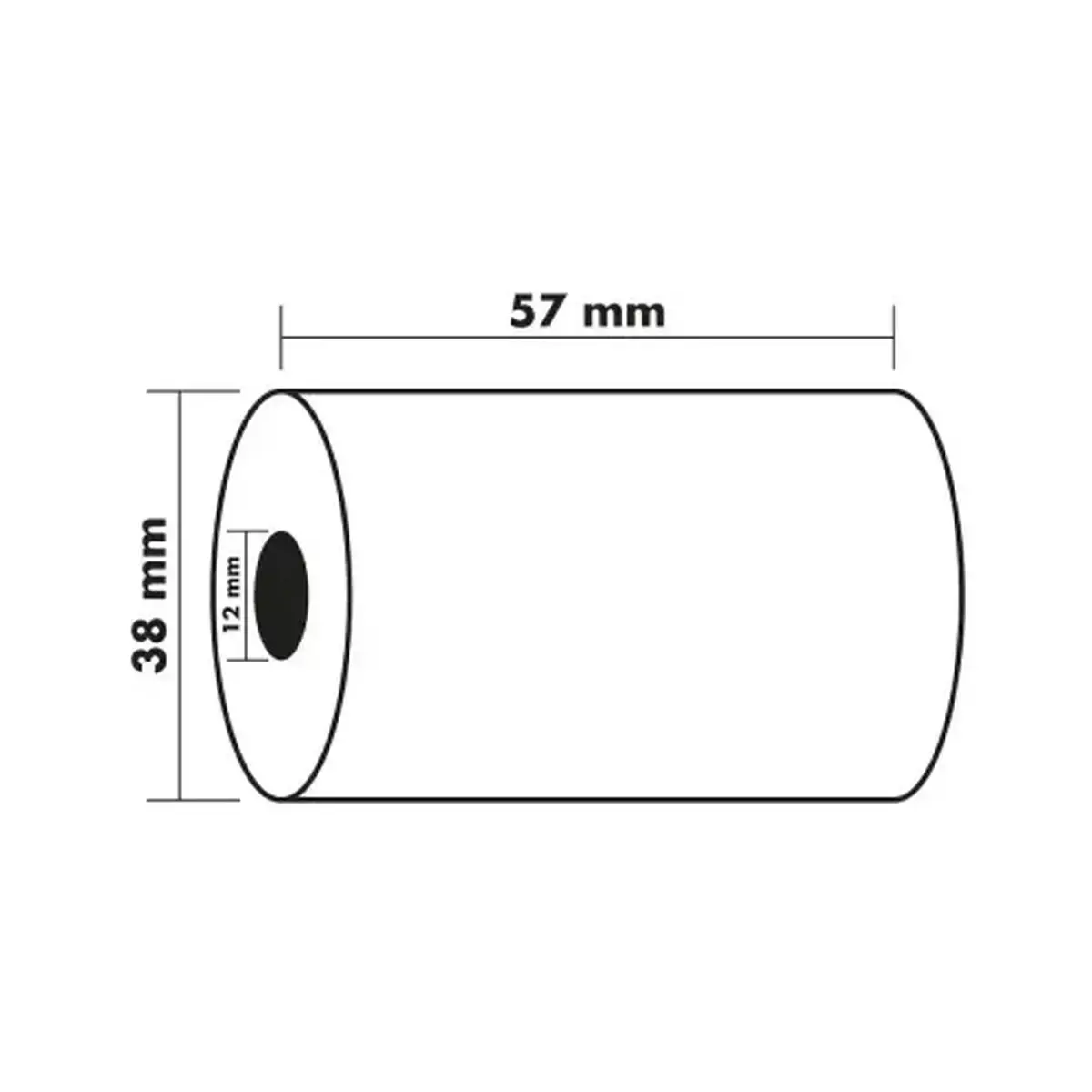 Bobine pour machine &agrave; calculer et caisse 57x38 mm - 1 pli offset extra-blanc 60g/m2. - EXACOMPTA photo du produit