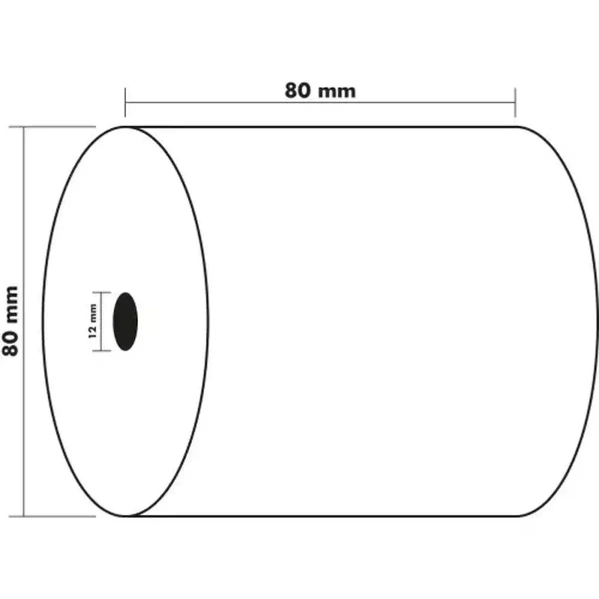 Bobine pour tickets de caisse 80x80 mm - 1 pli thermique 55g/m2 sans BPA. - EXACOMPTA photo du produit