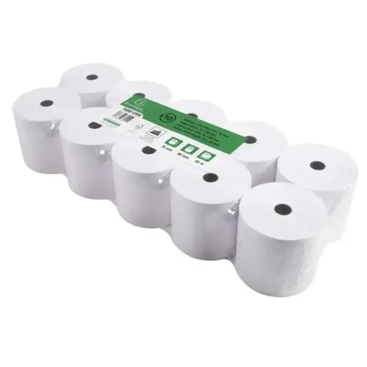 Bobine pour tickets de caisse 76x80 mm - 1 pli offset extra-blanc 60g/m2. - EXACOMPTA photo du produit