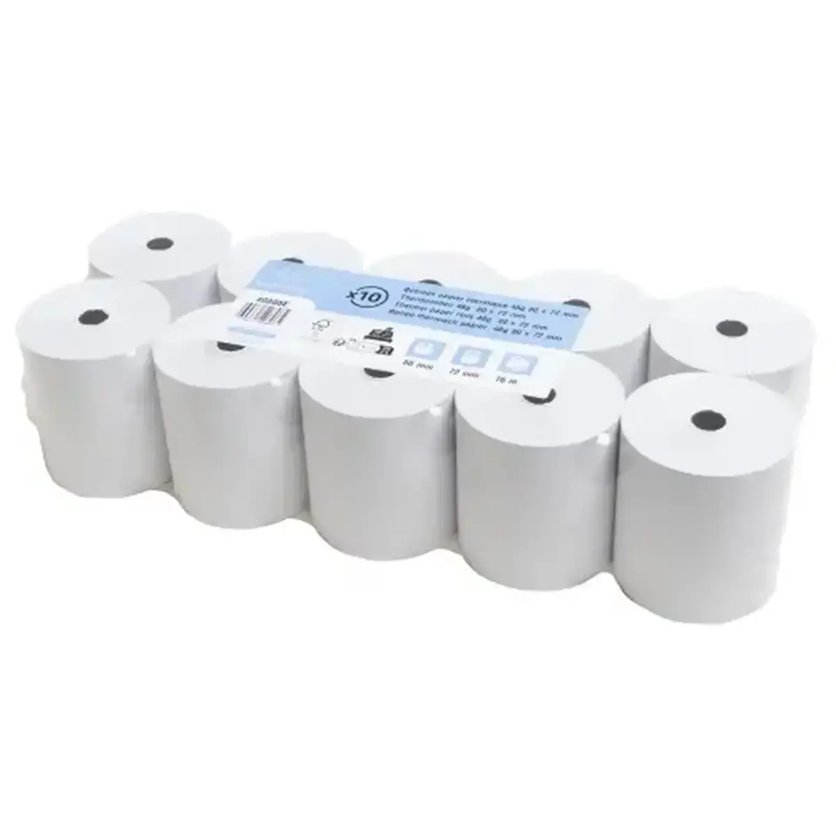Bobine pour tickets de caisse 80x80 mm - 1 pli thermique 55g/m2 sans BPA. - EXACOMPTA photo du produit