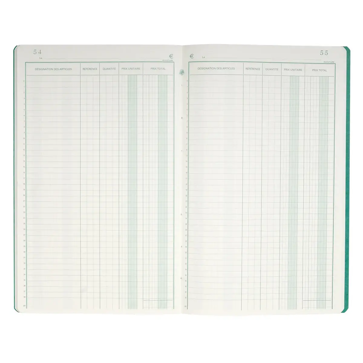 Piq&ucirc;re 32x19,5cm Livre d'Inventaire 38 lignes 80 pages - EXACOMPTA photo du produit