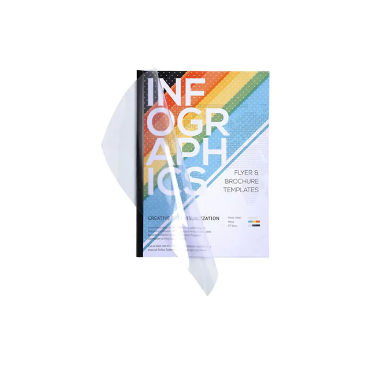 Boite de 100 plats pour relier PVC 20x100e - A3 - Cristal - EXACOMPTA photo du produit