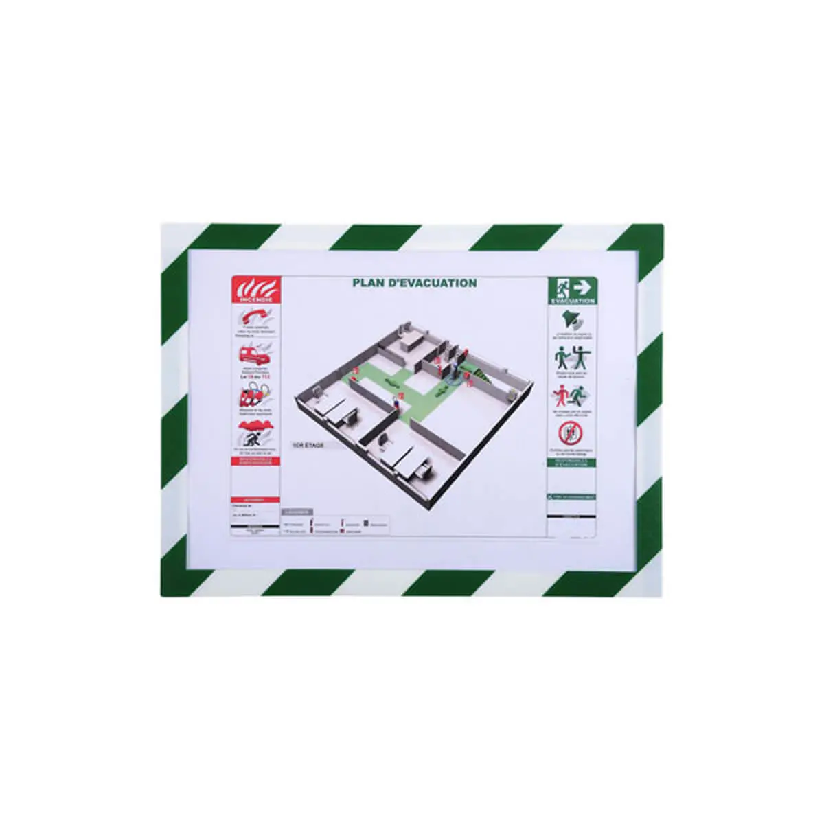 Pochette d'affichage magnétique de sécurité A4 - Blanc/vert - EXACOMPTA photo du produit