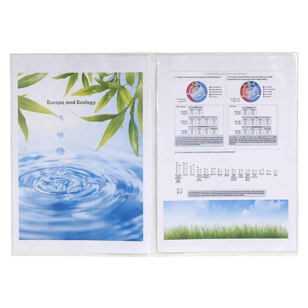 Sachet de 10 étuis de protection doubles polypropylène 12/100e - A4 - Cristal - EXACOMPTA photo du produit