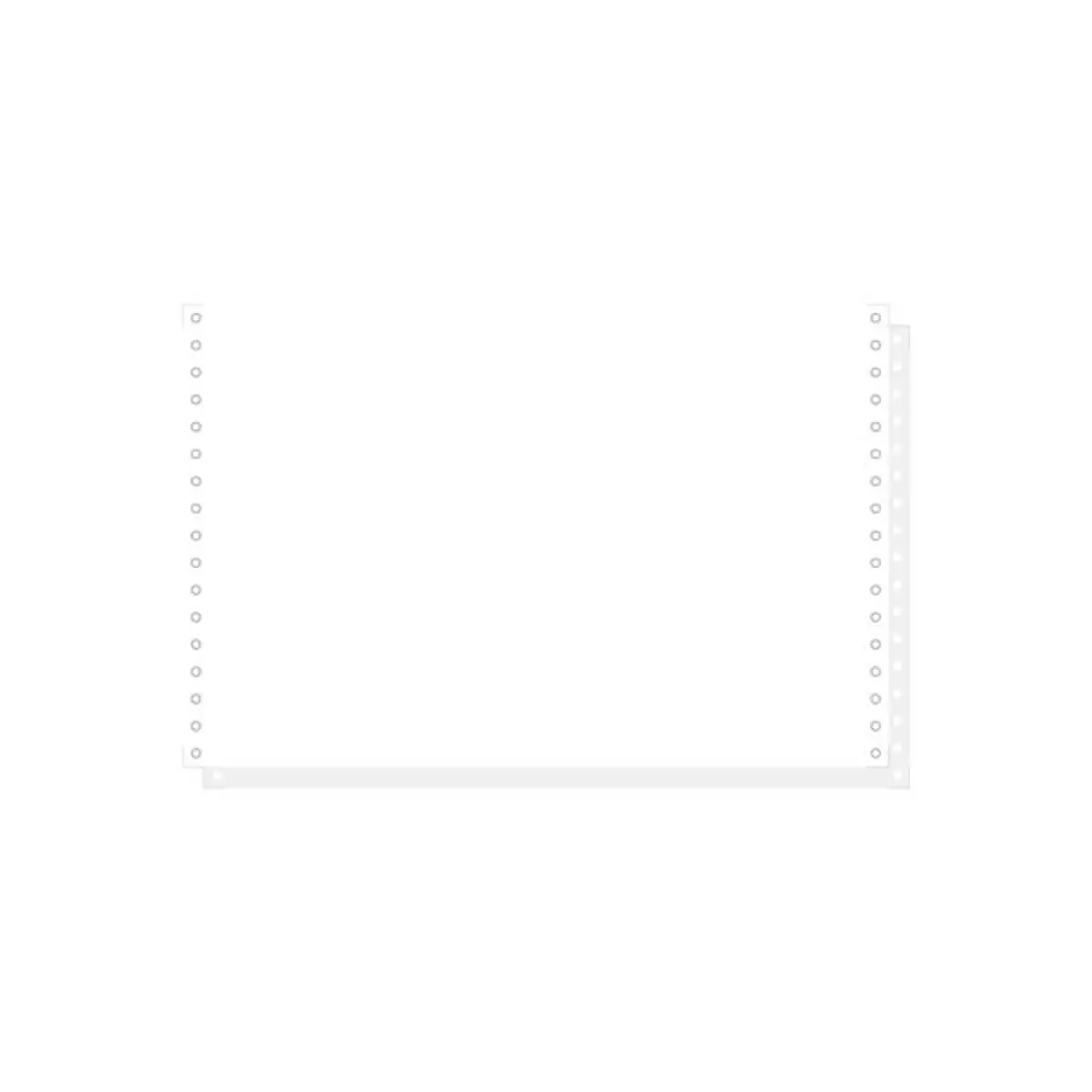 1000 feuilles de listing autocopiantes blanc 330x8 1/2" 2plis Bandes Caroll Détachables - Blanc - EXACOMPTA photo du produit