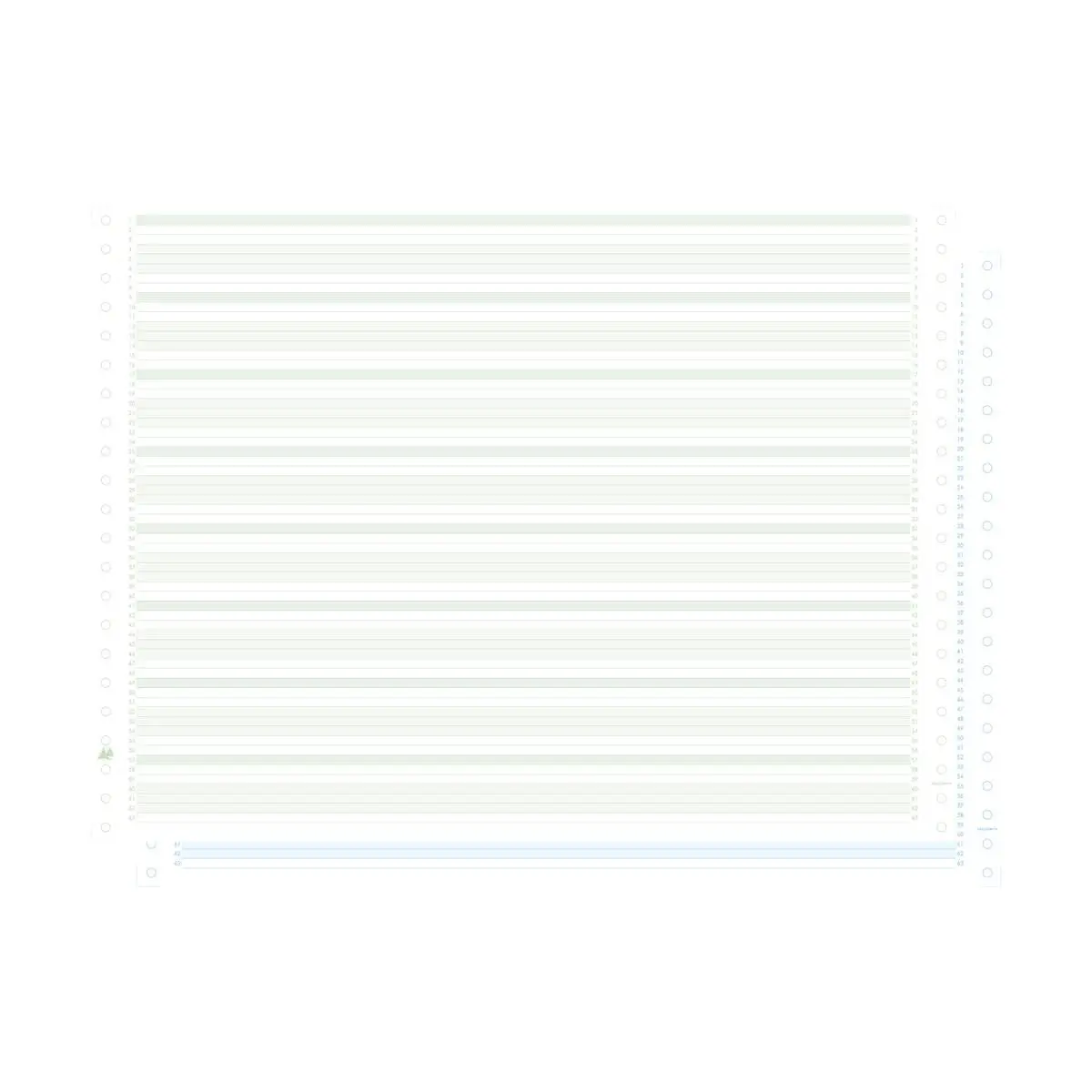 1000 feuilles de listing autocopiant zoné vert/bleu 380x11" 2plis Bandes Caroll Non Détachables - Vert - EXACOMPTA photo du produit