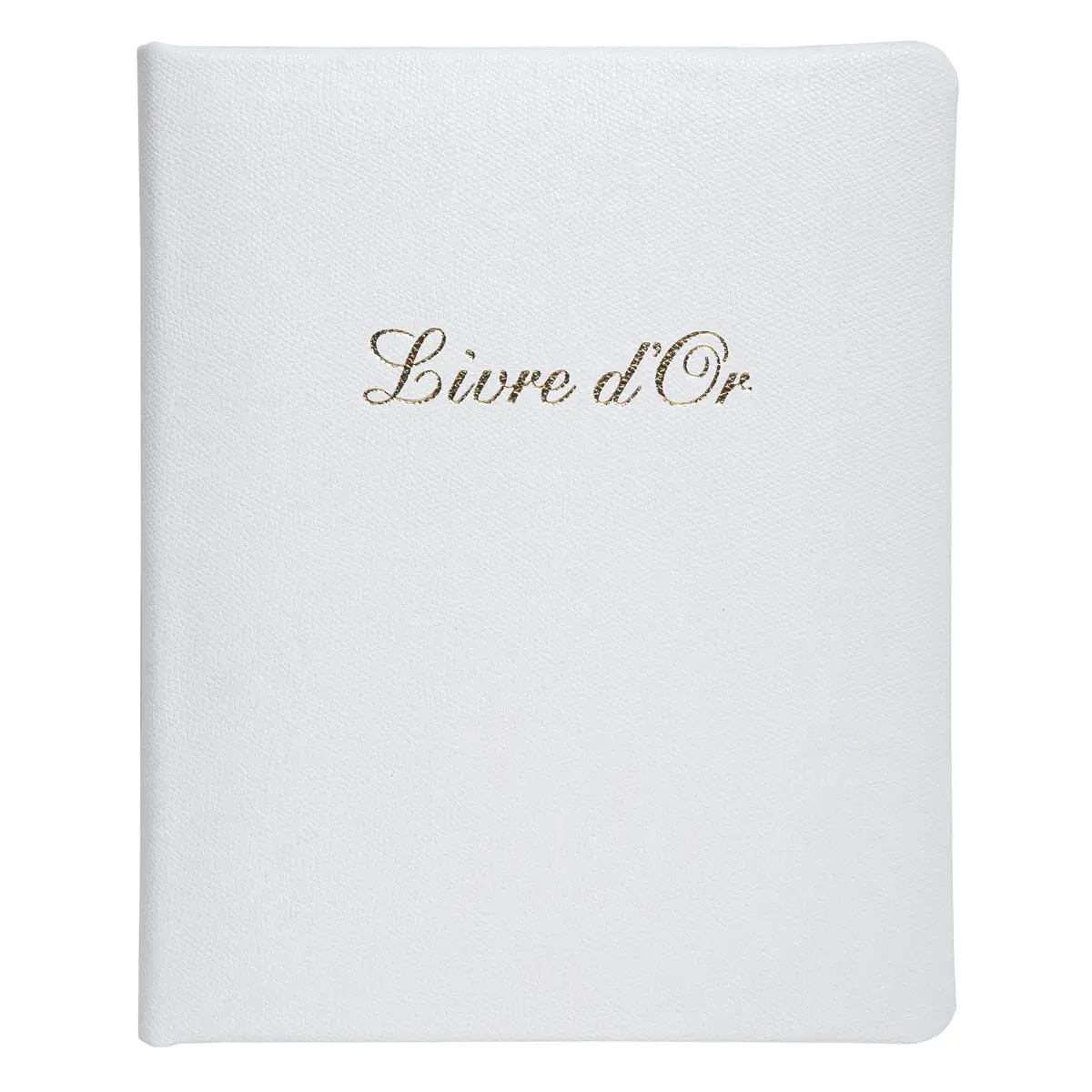 Livre d'or Cuir Alpille 140 pages ivoire - 26x22cm vertical - Blanc - EXACOMPTA photo du produit