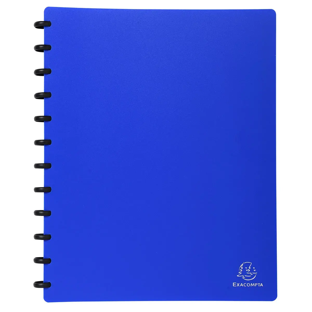 Prot&egrave;ge-documents &agrave; anneaux et pochettes d&eacute;tachables 60 vues - A4 - Bleu - Exacompta photo du produit