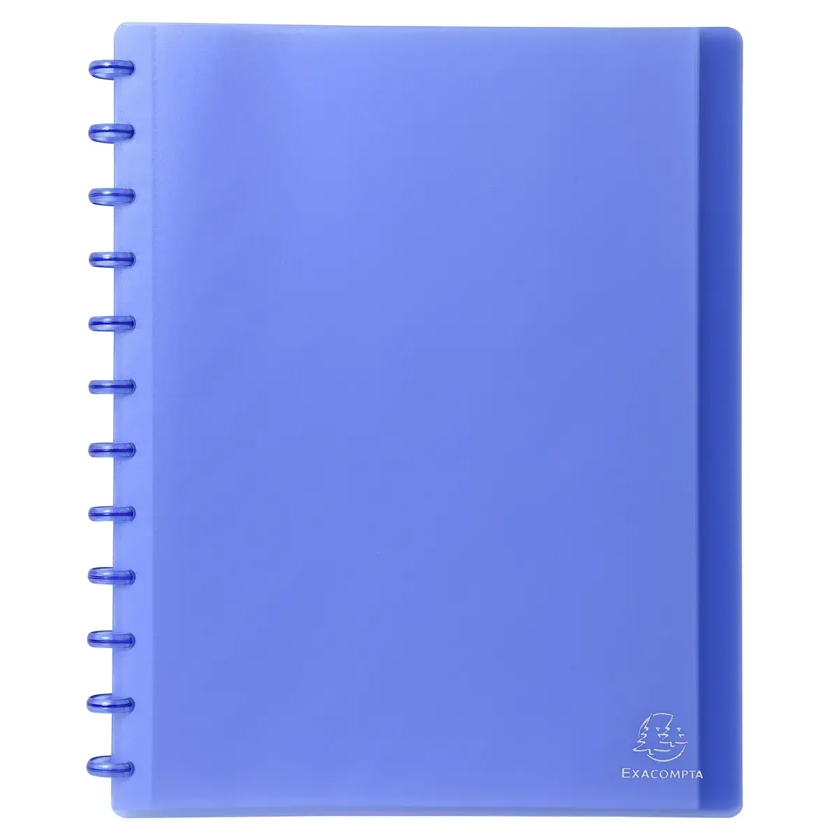Prot&egrave;ge-documents &agrave; anneaux et pochettes d&eacute;tachables 60 vues - A4 - Bleu - Exacompta photo du produit