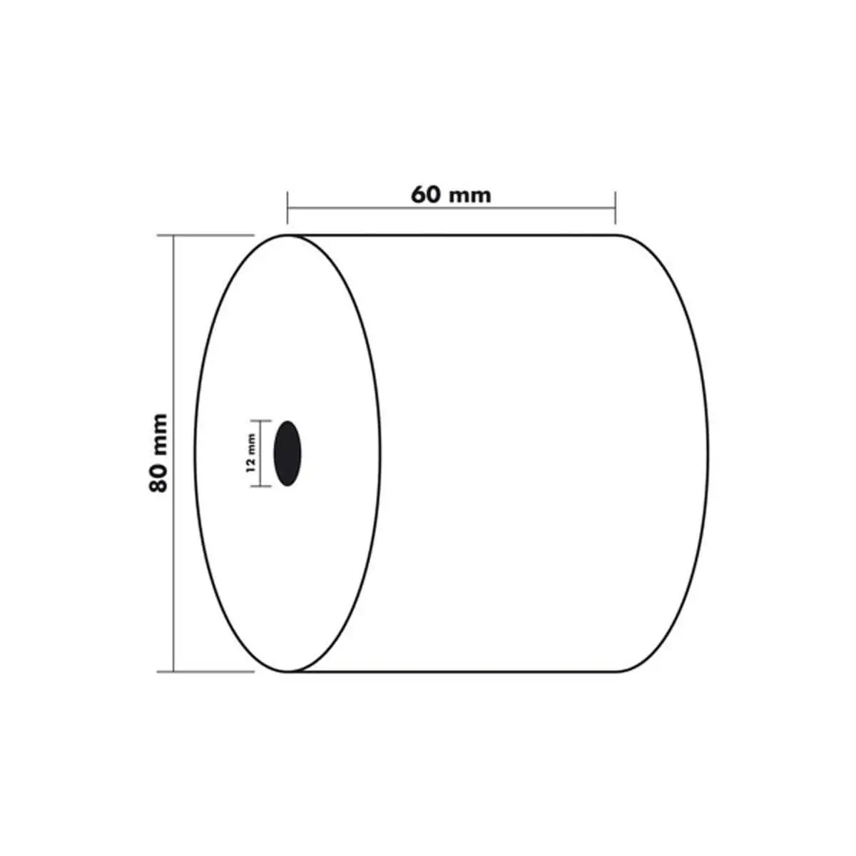 Bobine pour tickets de caisse 60x80 mm - 1 pli thermique 55g/m2 sans BPA. - EXACOMPTA photo du produit