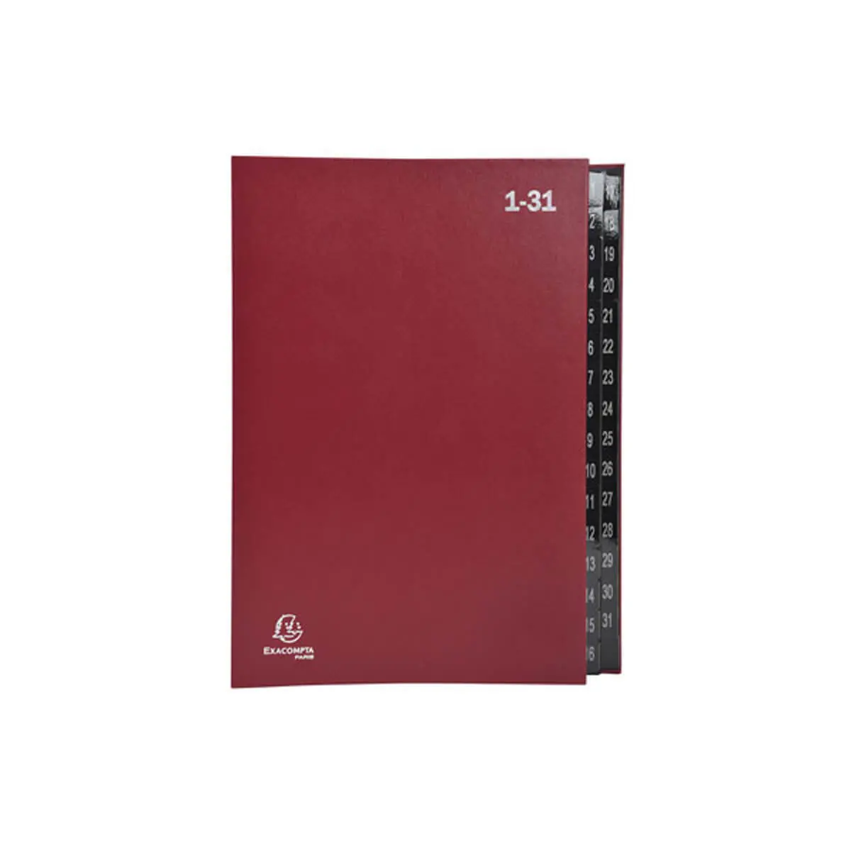 Trieur rigide Economique Ordonator 32 compartiments num&eacute;riques - 24x34cm - Rouge - EXACOMPTA photo du produit