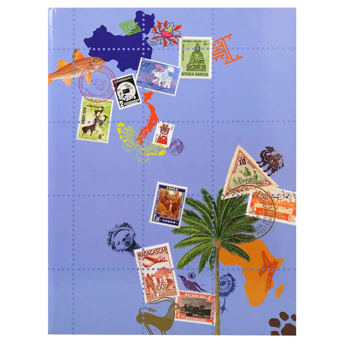Album de timbres Globe-Trotter 16 pages noires - 16,5x22,5 cm - Visuels assortis - EXACOMPTA photo du produit