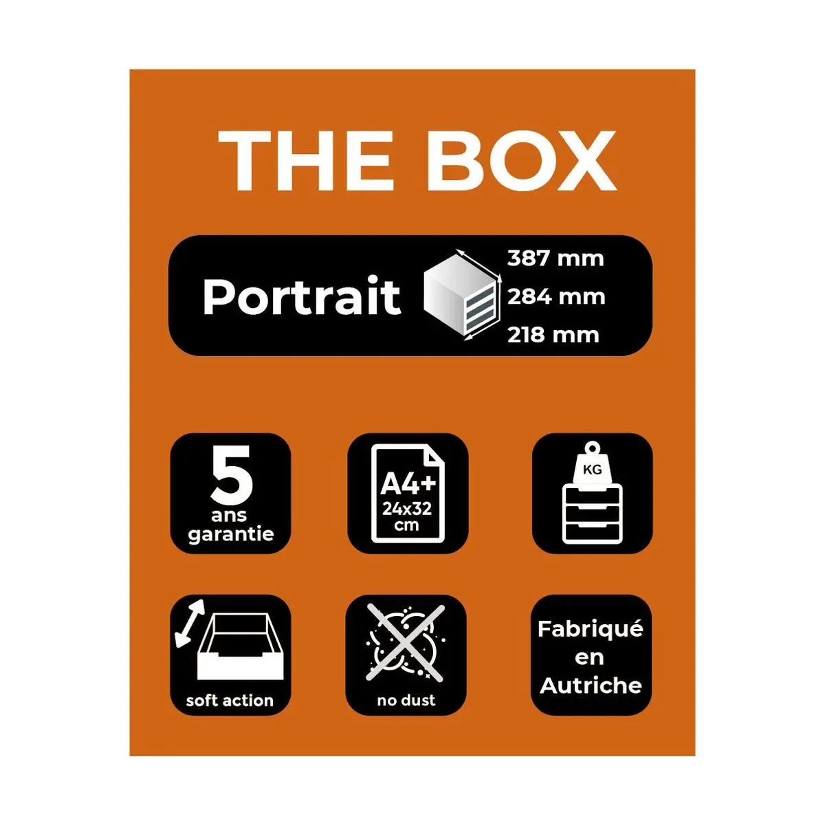 THE BOX ferm&eacute; - Gris lumi&egrave;re - EXACOMPTA photo du produit