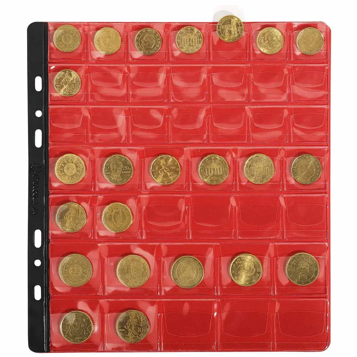 Sachet de 3 recharges numismatiques 43 cases de diamètre 20-25-30mm - 24 ,5x25 cm - Cristal - EXACOMPTA photo du produit