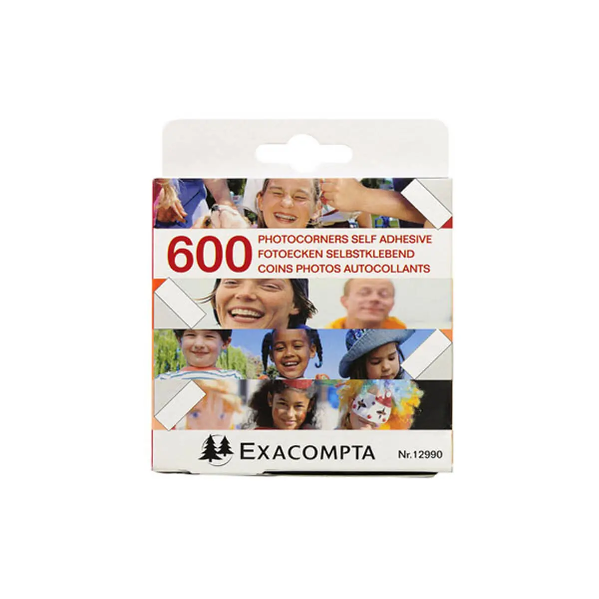 Etuis de 600 coins photos autocollants - Cristal - EXACOMPTA photo du produit