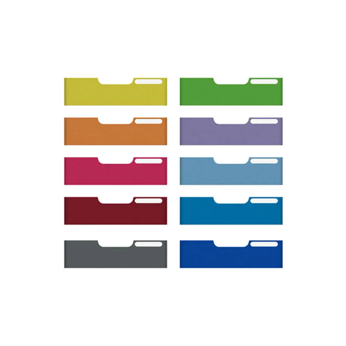 MODULO set de 10 frontons A4 taille maxi (coloris assortis) - Couleurs assorties - EXACOMPTA photo du produit