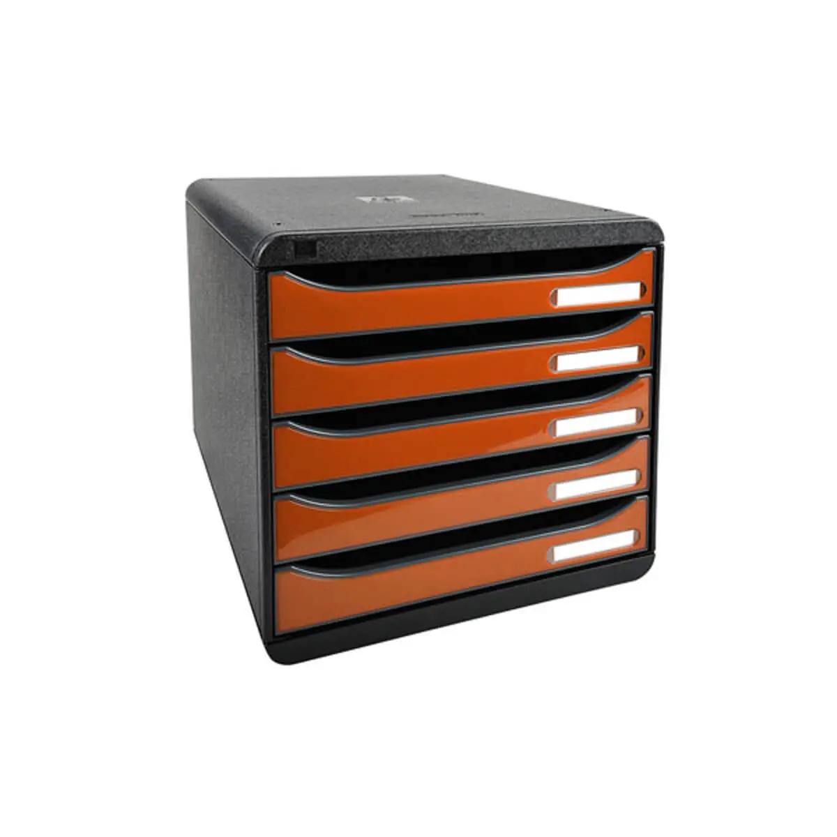 BIG-BOX PLUS - Noir/tangerine glossy - EXACOMPTA photo du produit