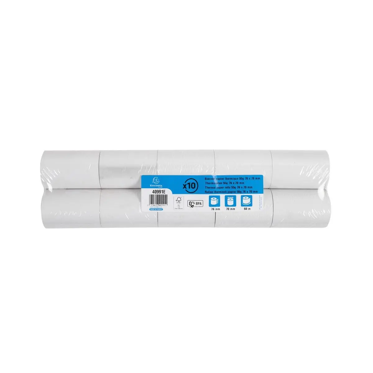 Bob 1pli therm 55g 76x70mm-60m (par10) 10) photo du produit