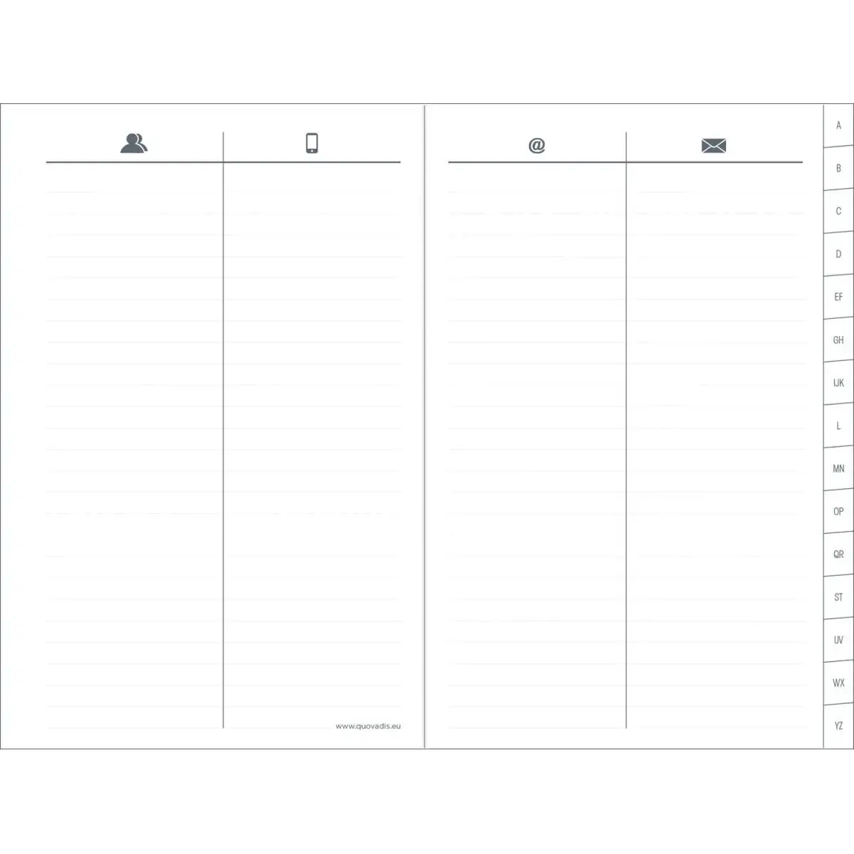 Agenda répertoireERTOIRE 15 Club noir - 10x15cm - QUO VADIS photo du produit