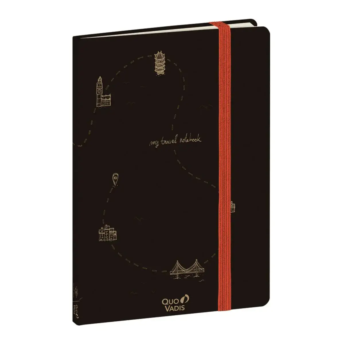 Agenda TRAVEL noteBOOK DrPaper world CR élast - 15x21cm - QUO VADIS photo du produit