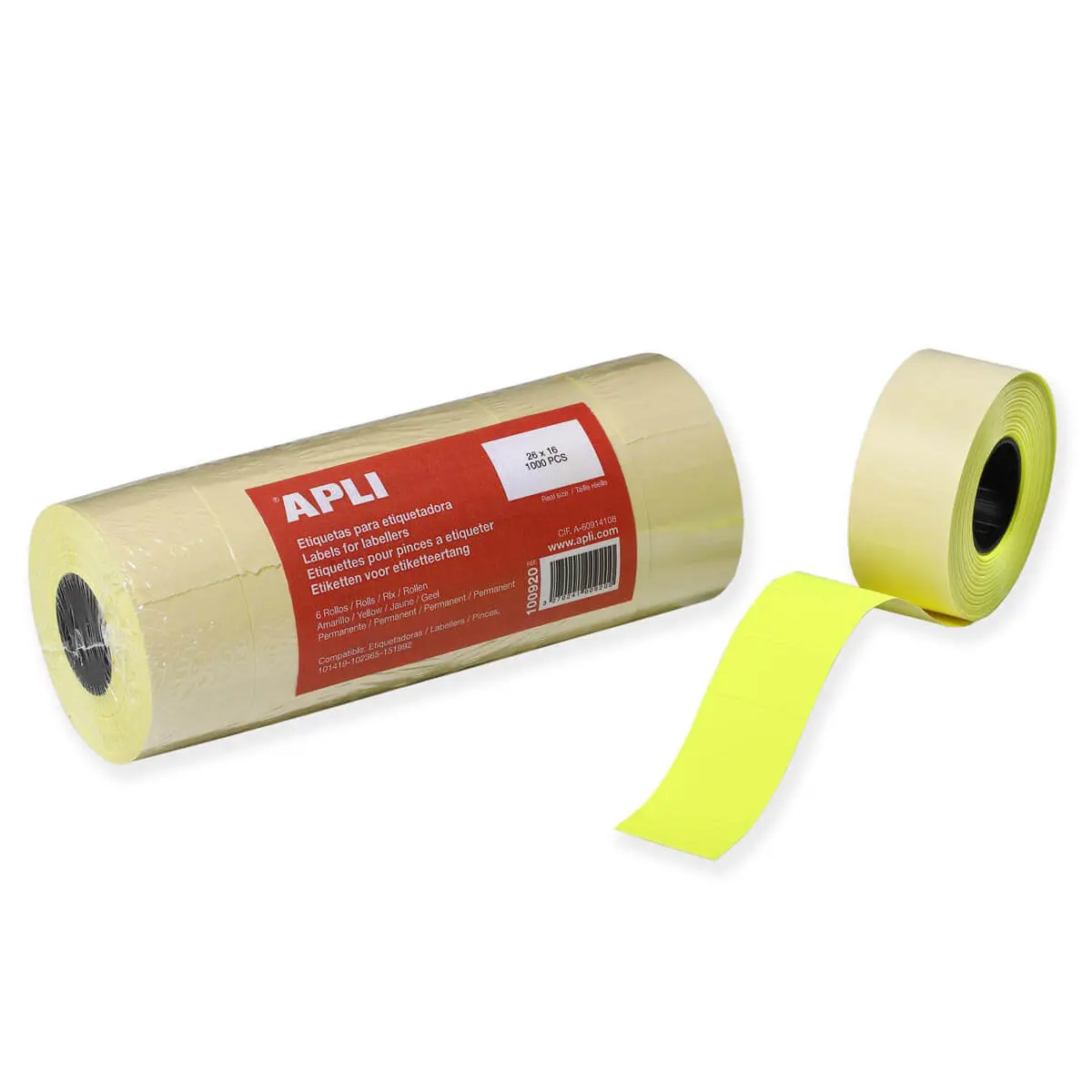 Lot de 6 rlx de 1000 étiquettes adhésif permanent 26x16 mm photo du produit