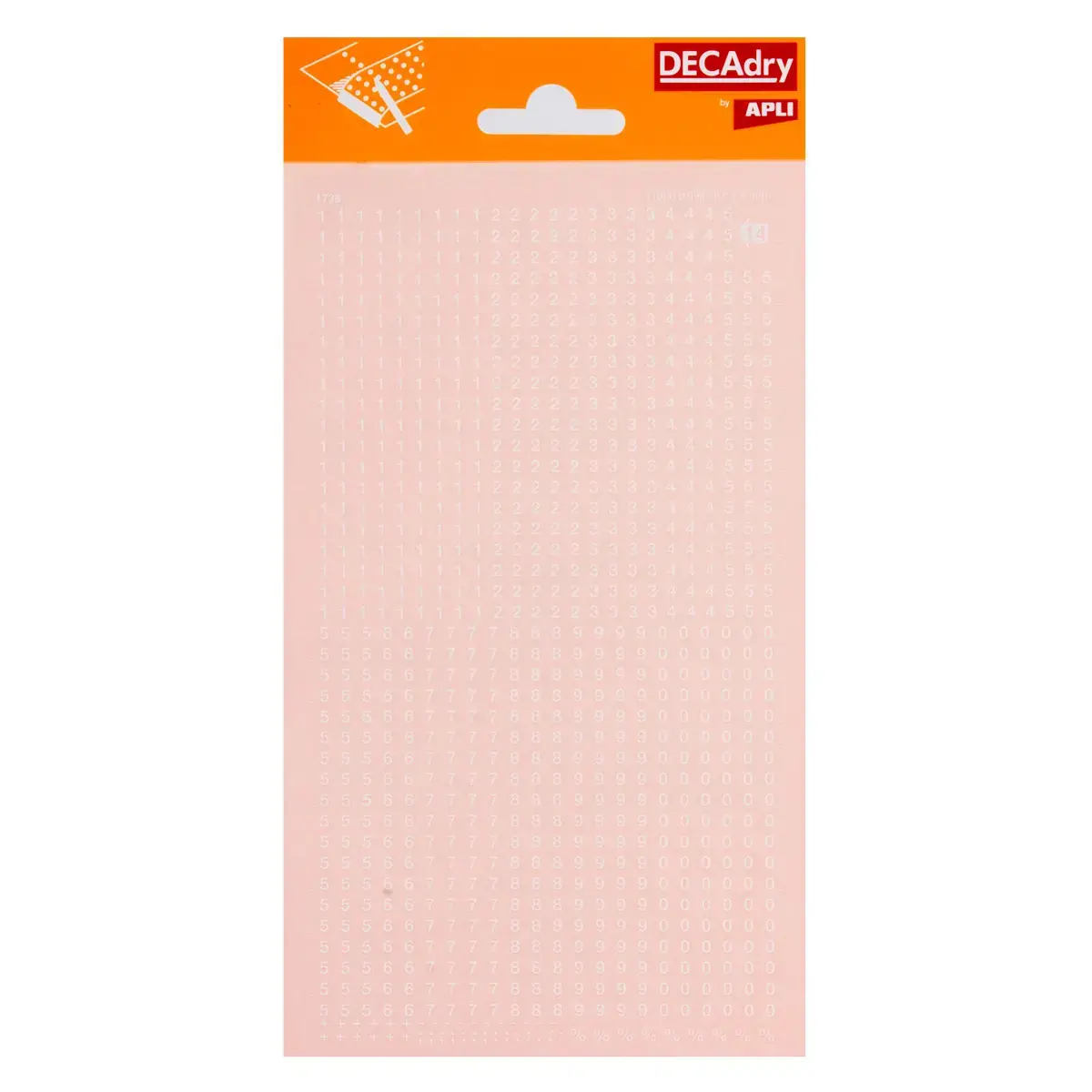 Chiffres transfert blancs 2,5 mm 952 caract&egrave;res photo du produit