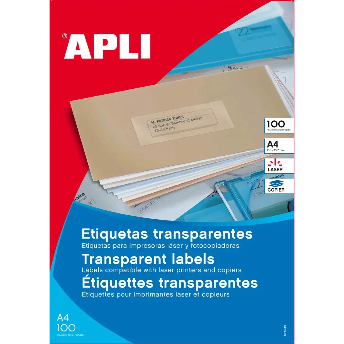 Boite de 1600 etiquettes invisibles laser - Apli photo du produit