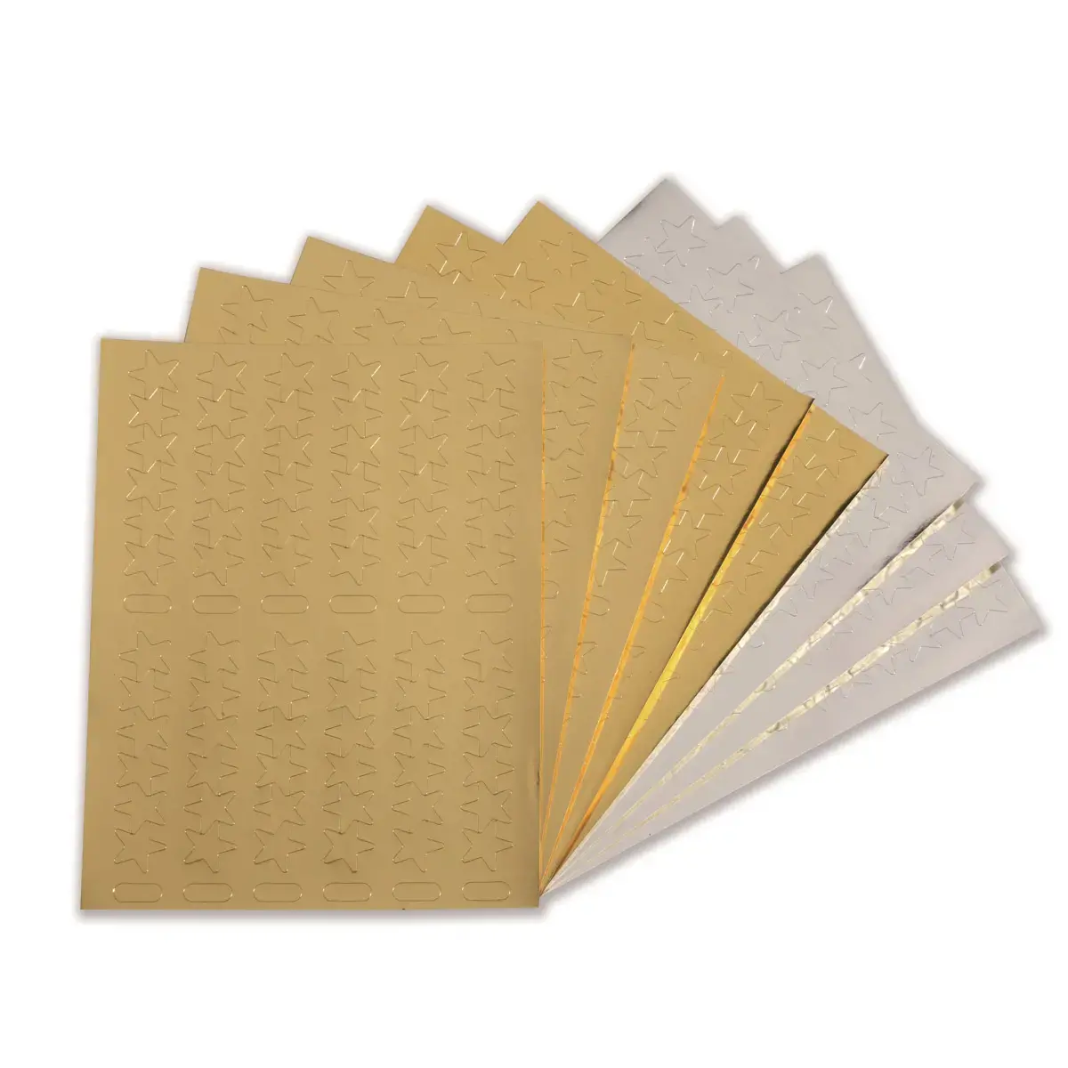 Pochette de 576 gommettes &eacute;toiles or et argent photo du produit