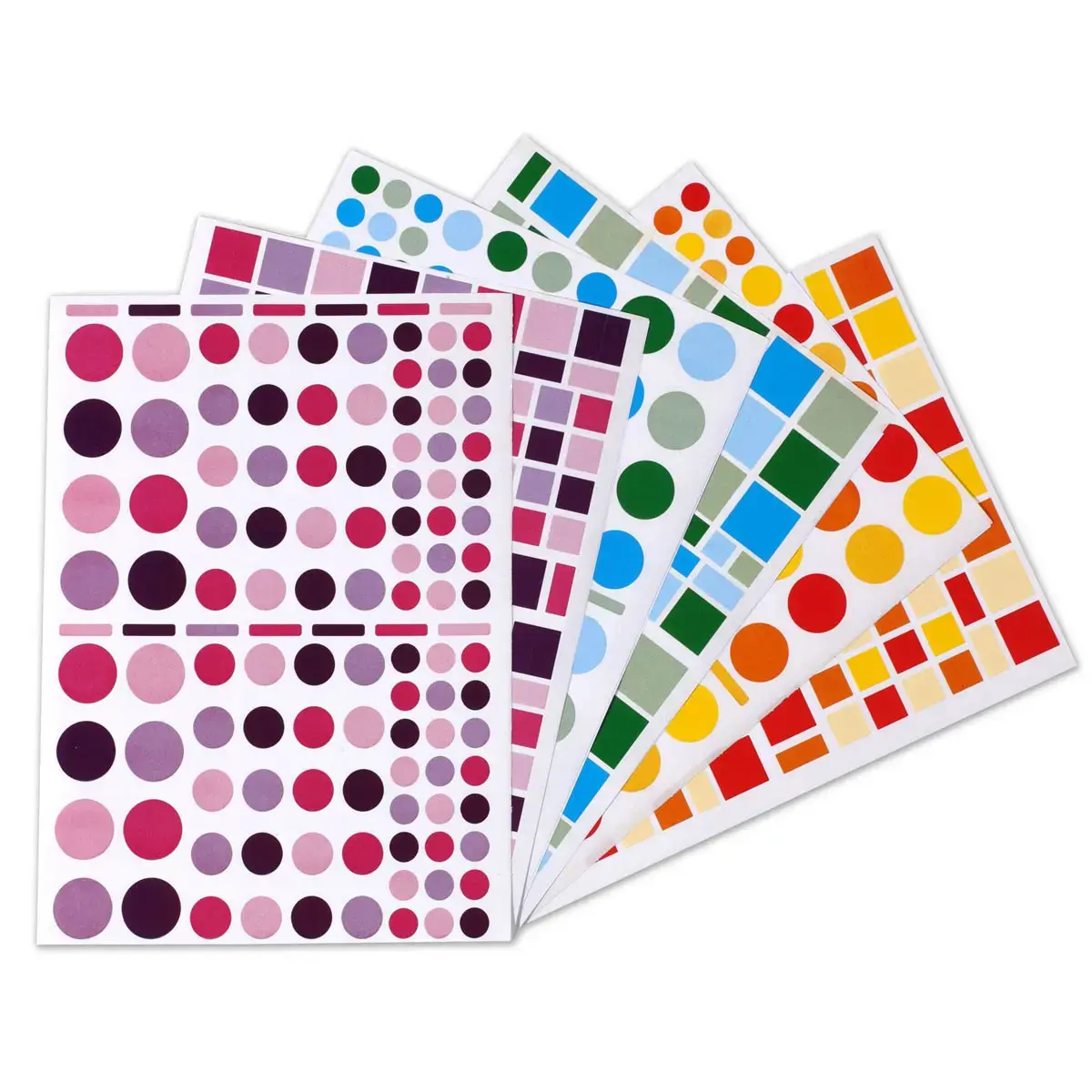 Gommettes enlevables formes et couleurs assorties 60 feuilles photo du produit