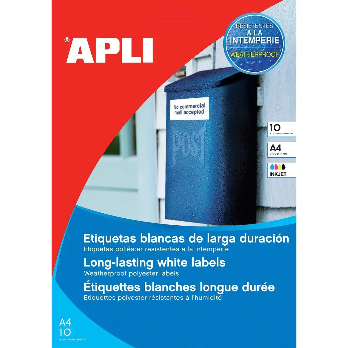 Etiquettes polyester laser / Copieur 63,5 x 33,9 mm 20 feuillesles - Apli photo du produit