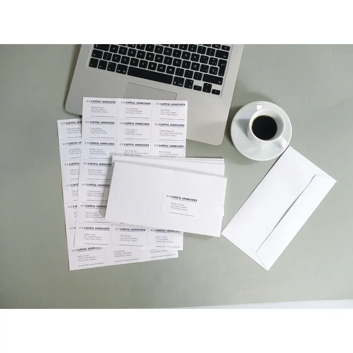 Etiquettes blanches permanentes 22,0x12,7 mm 100 feuilles photo du produit