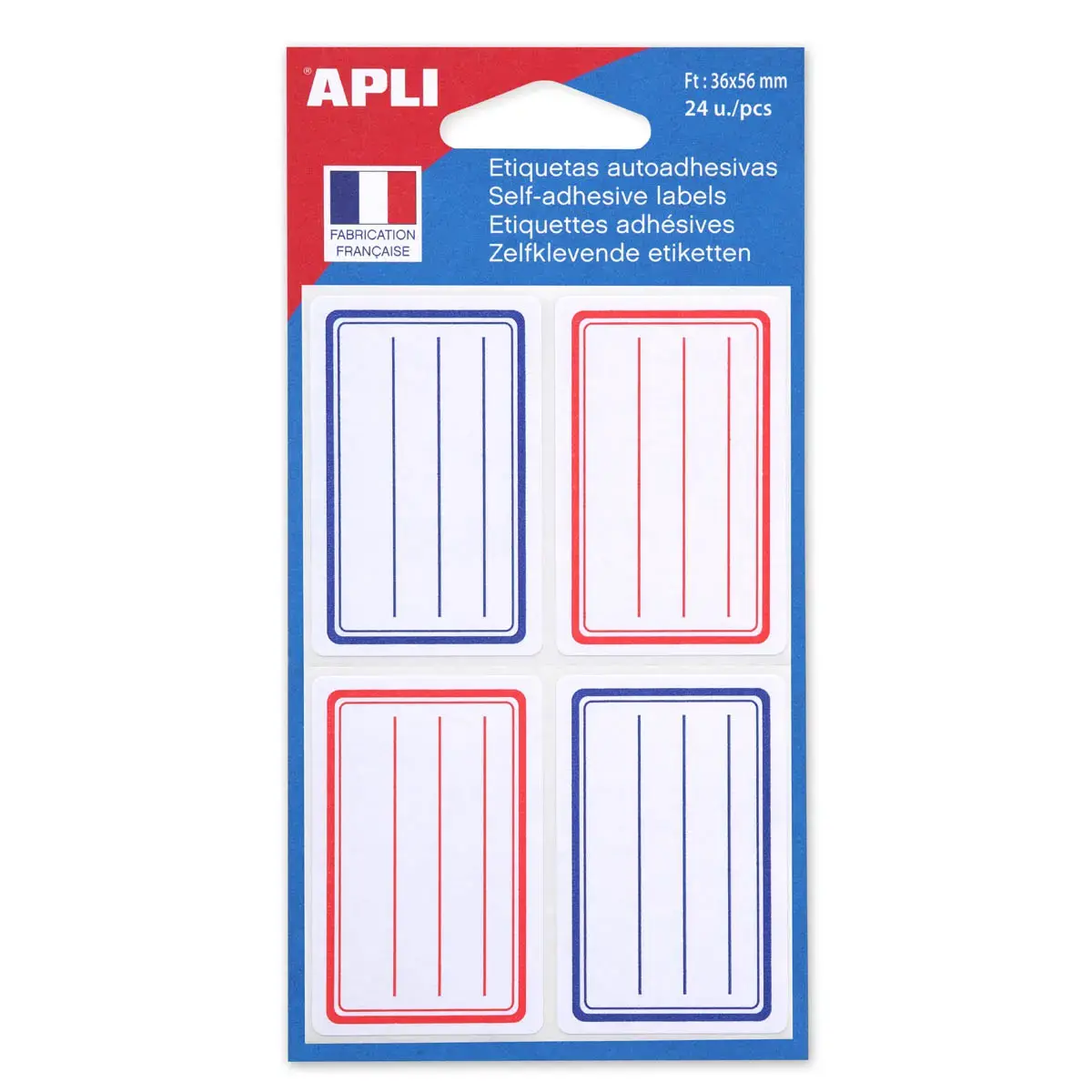 Etiquettes scolaires 36 x 56 mm 24 u - Apli photo du produit