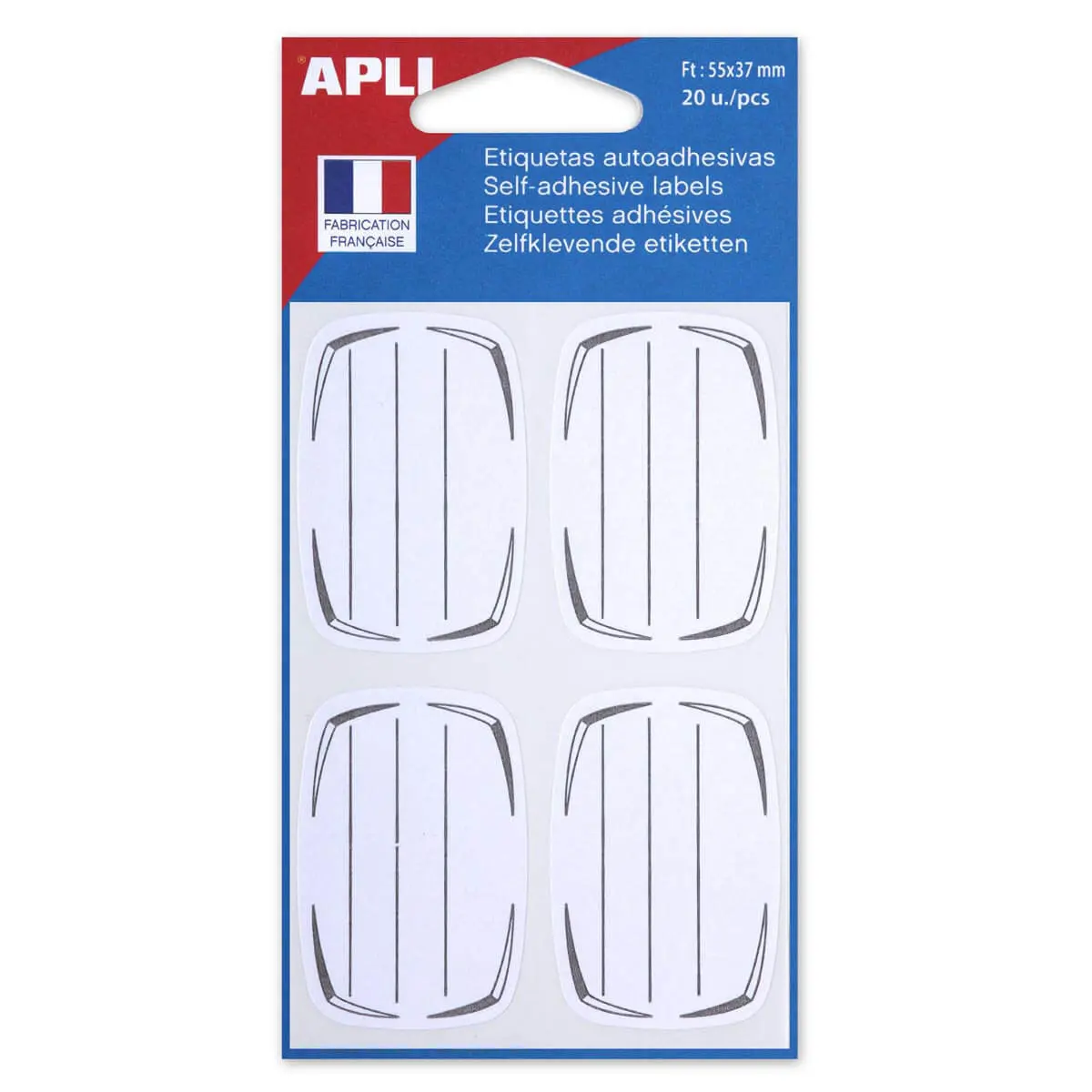 Etiquettes scolaires 55x37 mm 20 u. photo du produit