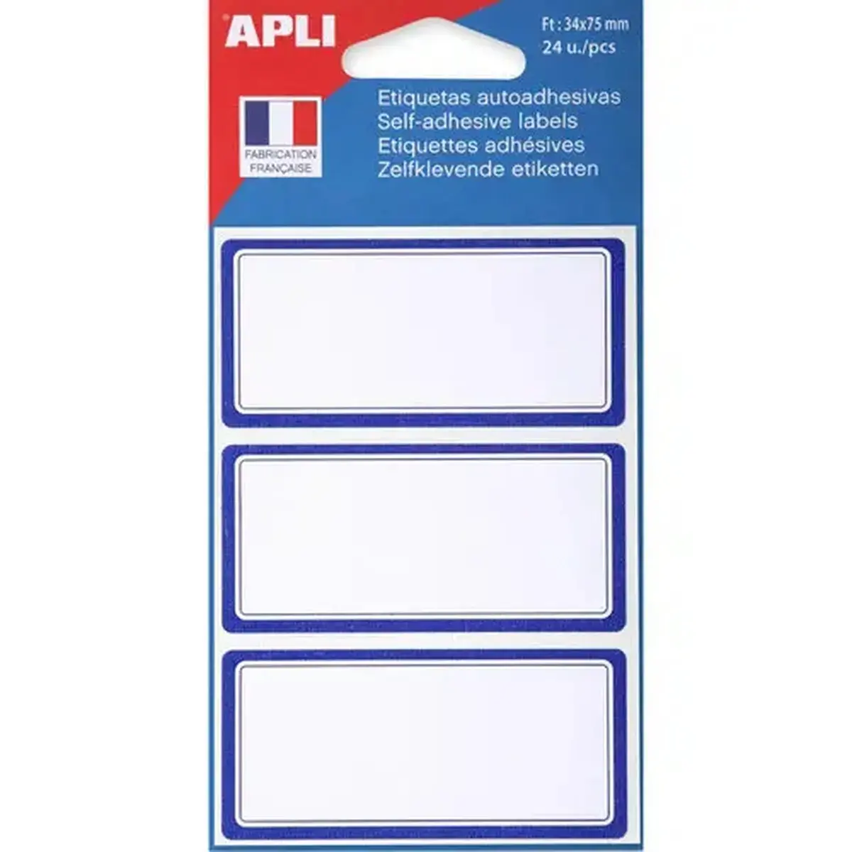 Etiquettes scolaires 34x75 mm 24 u. photo du produit