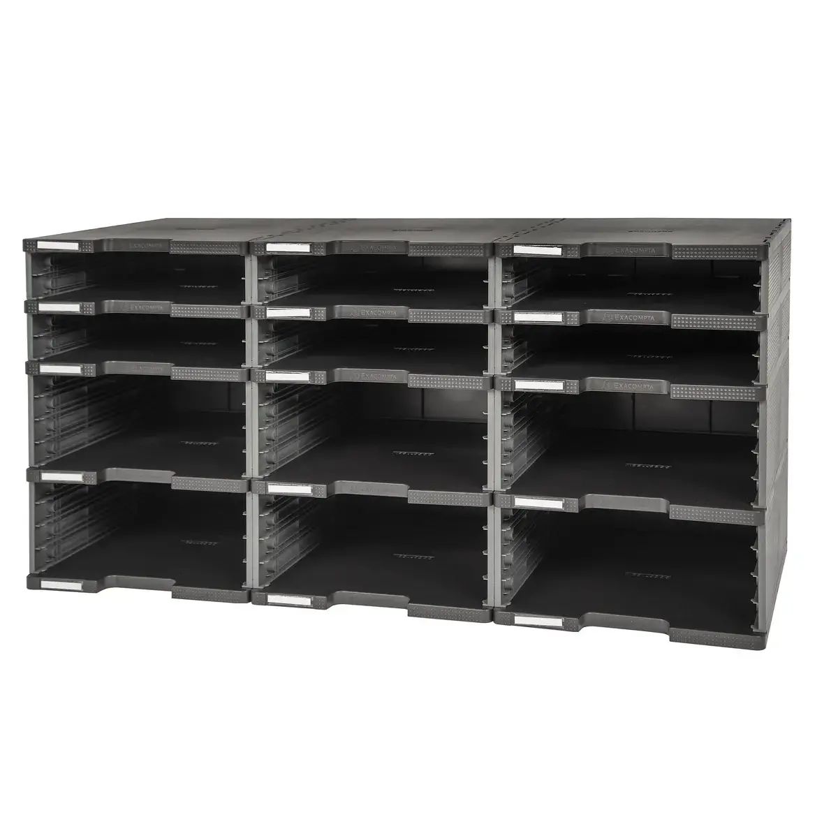 MODULODOC 12 cases vides noir/gris souri photo du produit