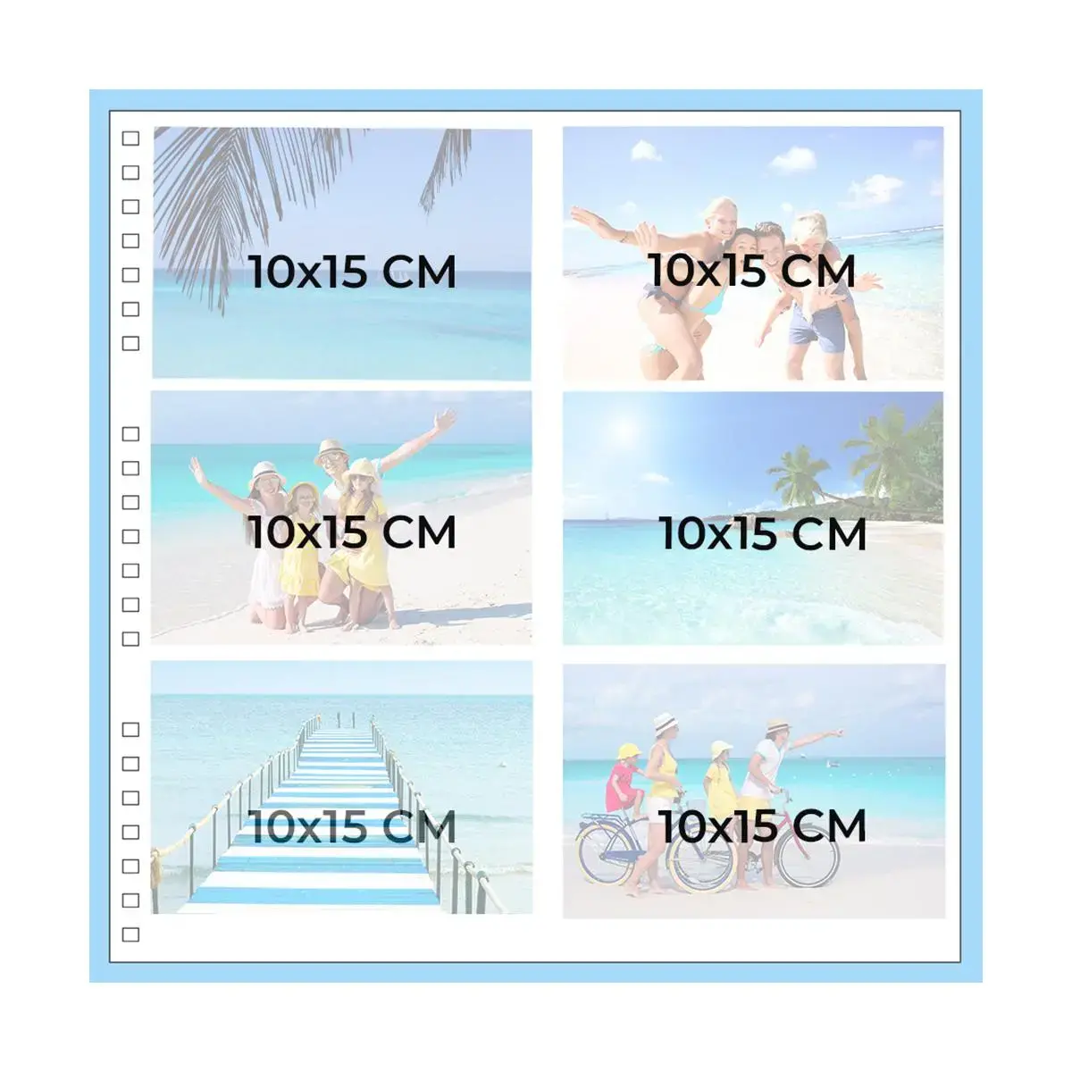 Alb spirale 60p noir 32x32cm MILANO Bleu photo du produit