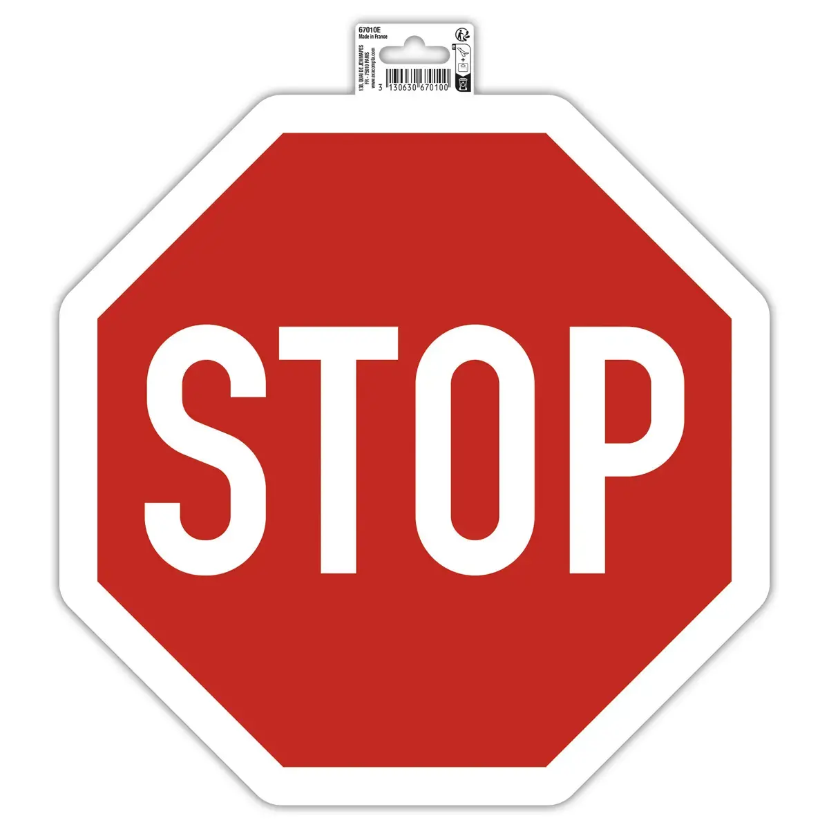 Panneau adhesif Stop 30cm photo du produit