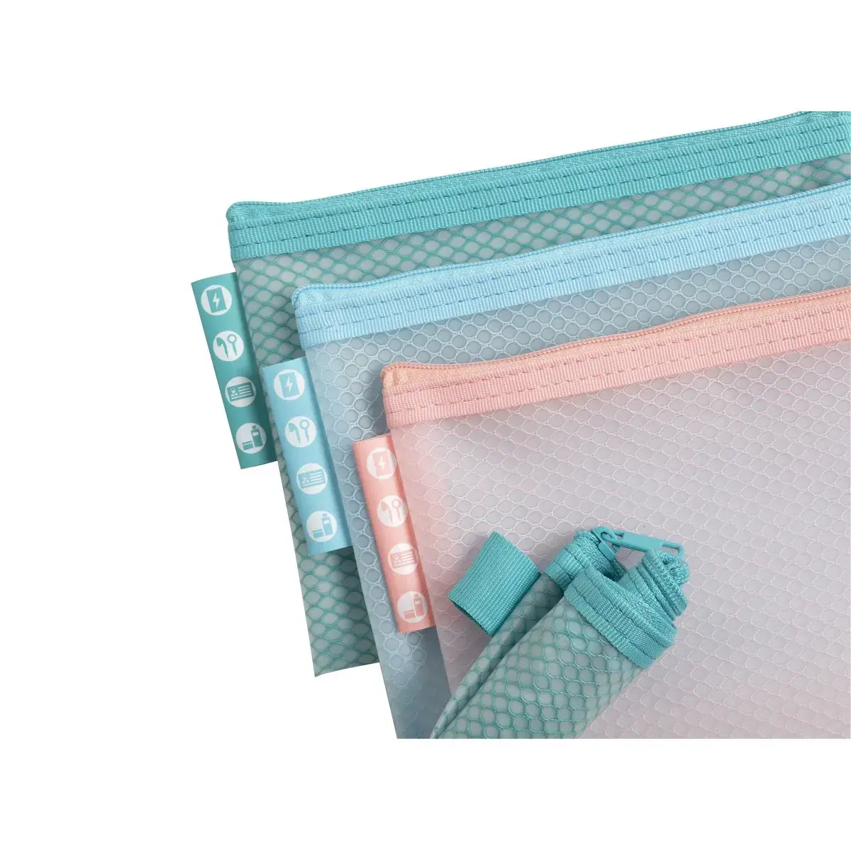 Pochette zip EVA A6 Chrom pastel assorti photo du produit