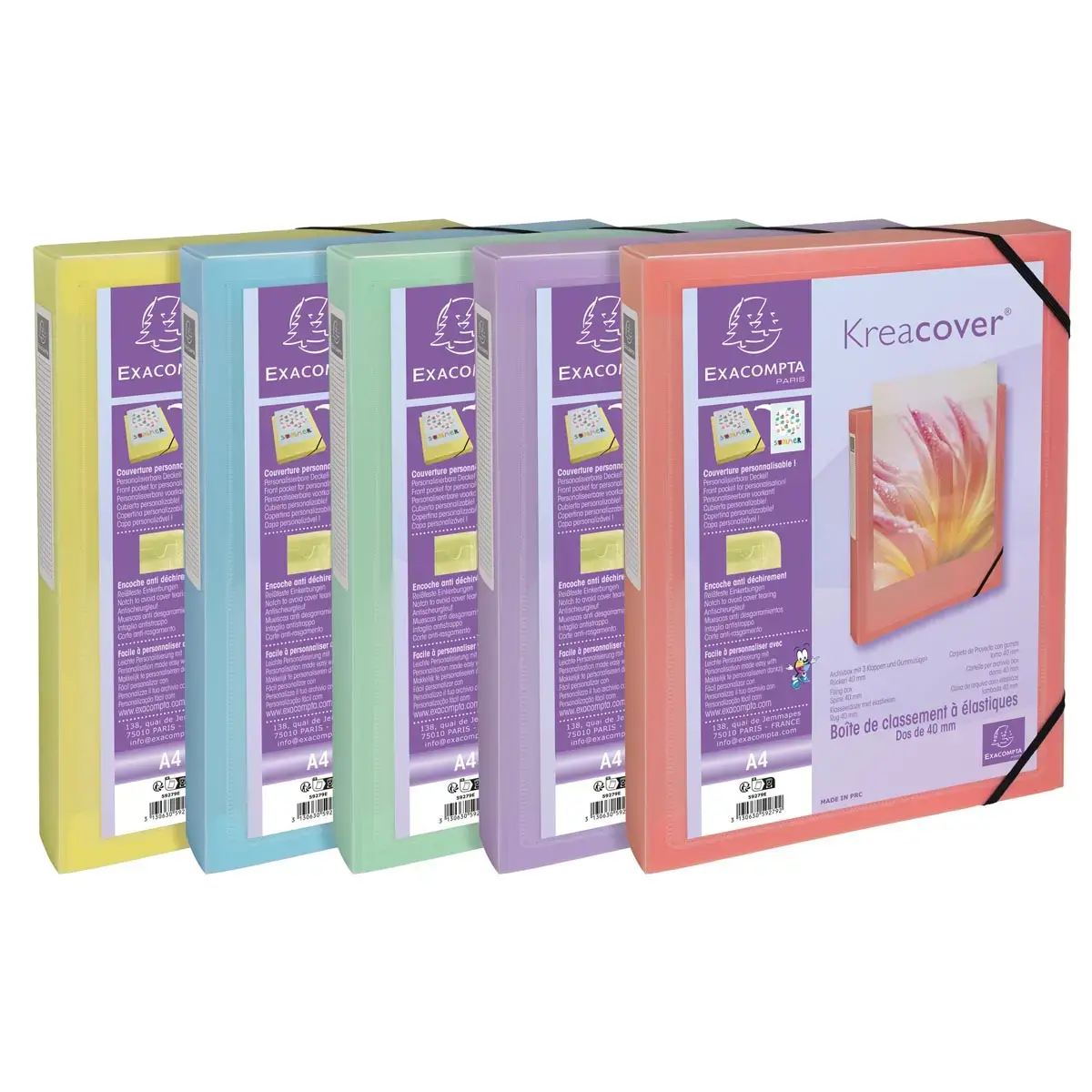 Bte class.elast. D40 PP KREAC PASTEL ass photo du produit