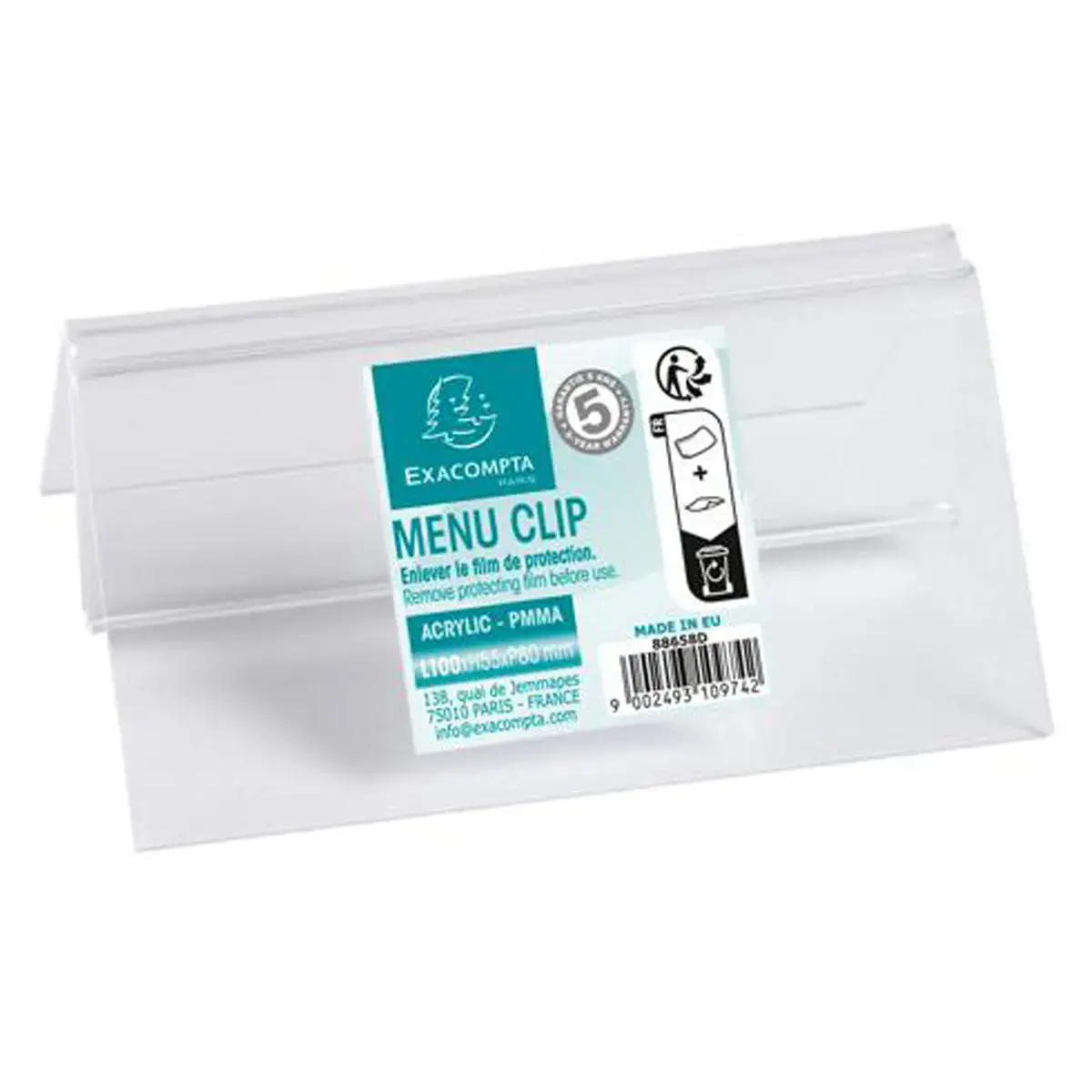 Porte-carte clip tailleM (largeur 100mm) photo du produit