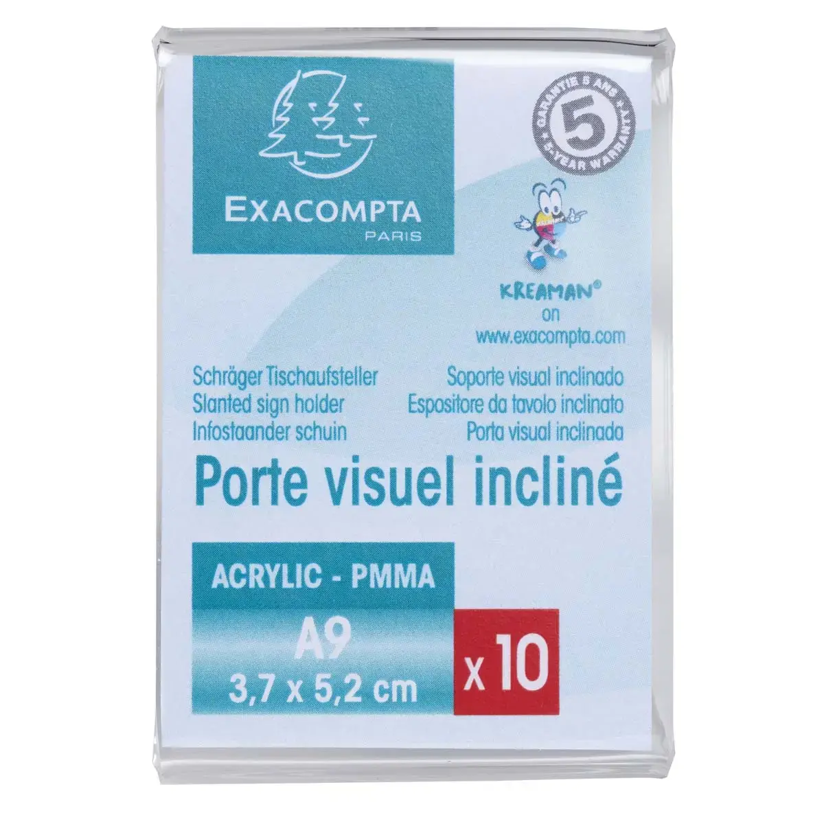Lot de 10 porte-etiquettes 52x37 vertica photo du produit