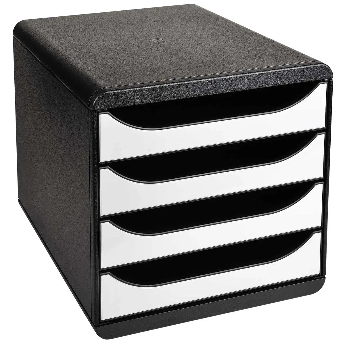 Caisson individuel - 4 tiroirs - Noir et blanc - EXACOMPTA photo du produit