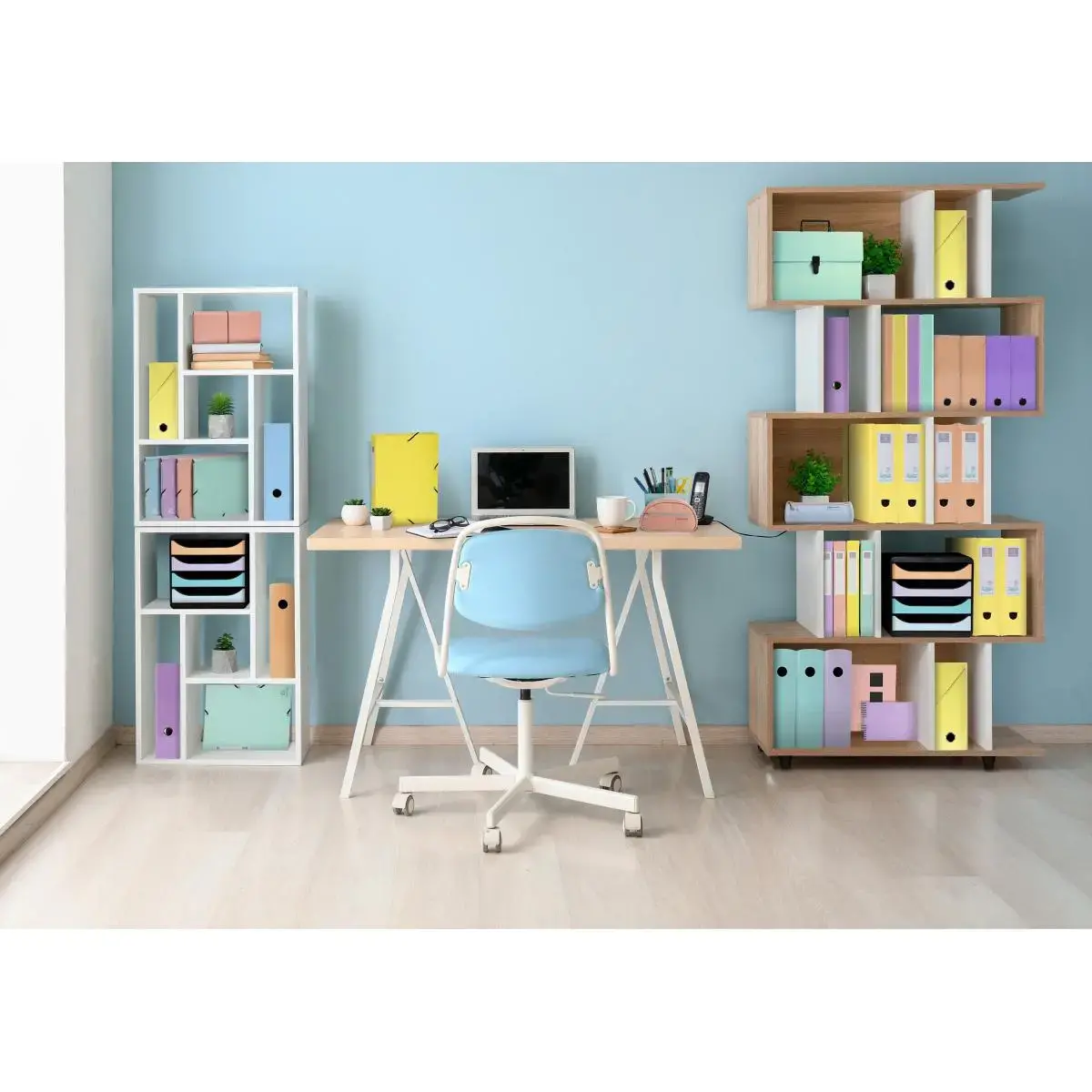 Trieur - 18 compartiments - Couleurs pastels - EXACOMPTA photo du produit